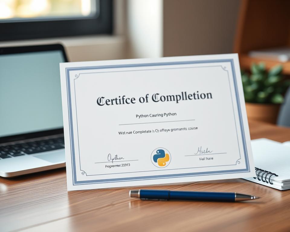 certificado de conclusão de curso de python