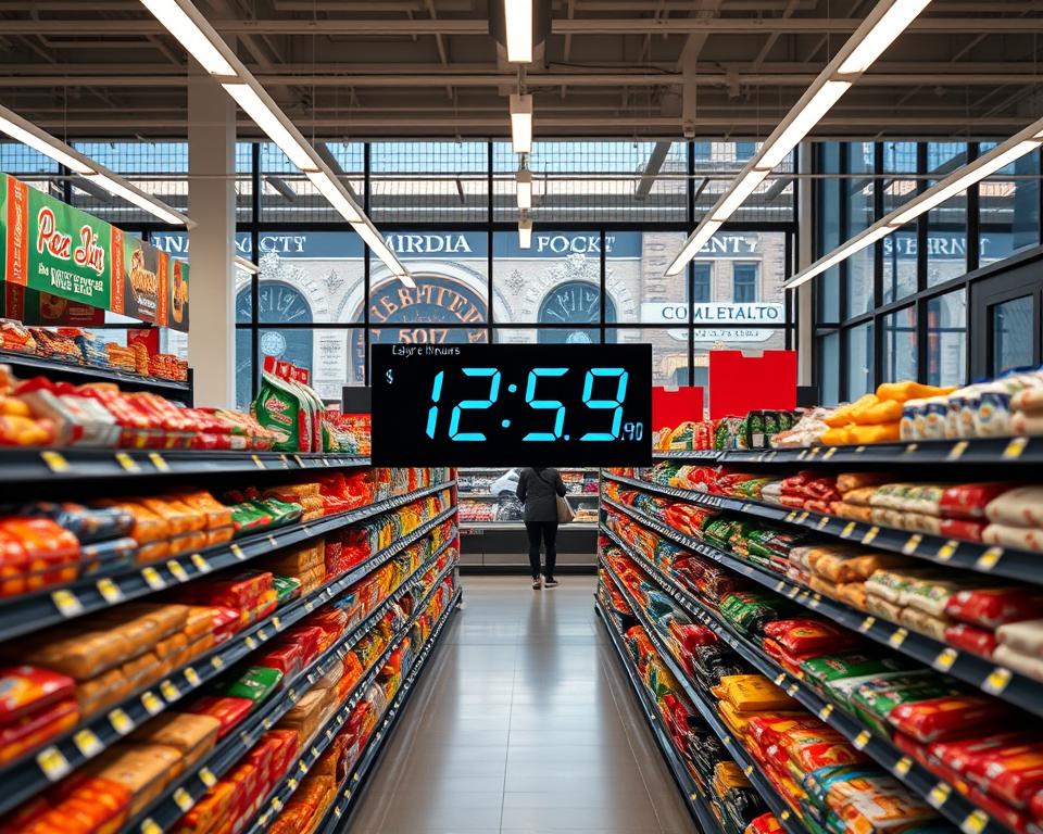 melhores horários para comprar no supermercado