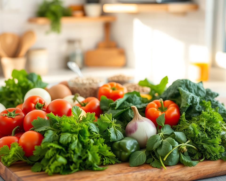 seleção de ingredientes